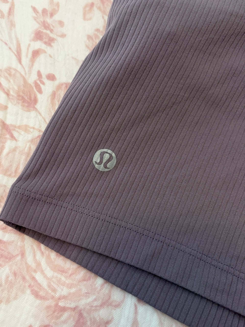 Lululemon Ribbed Nulu Asymmetrical Yoga Tank Top Purple Ash size 6 one shoulder - Picture 6 of 6